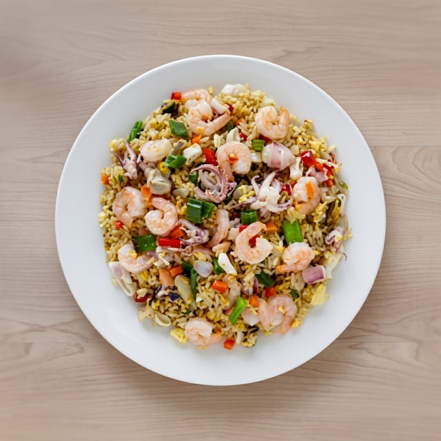 Meal #18 Seafood Fried Rice.