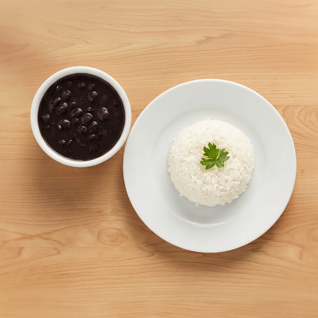 White Rice & Beans.